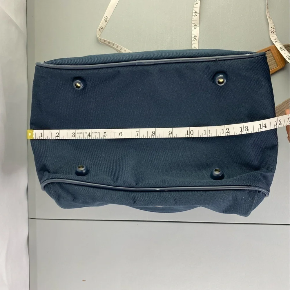 Protocol navy & tan medium sized overnight travel bag 14x8x8